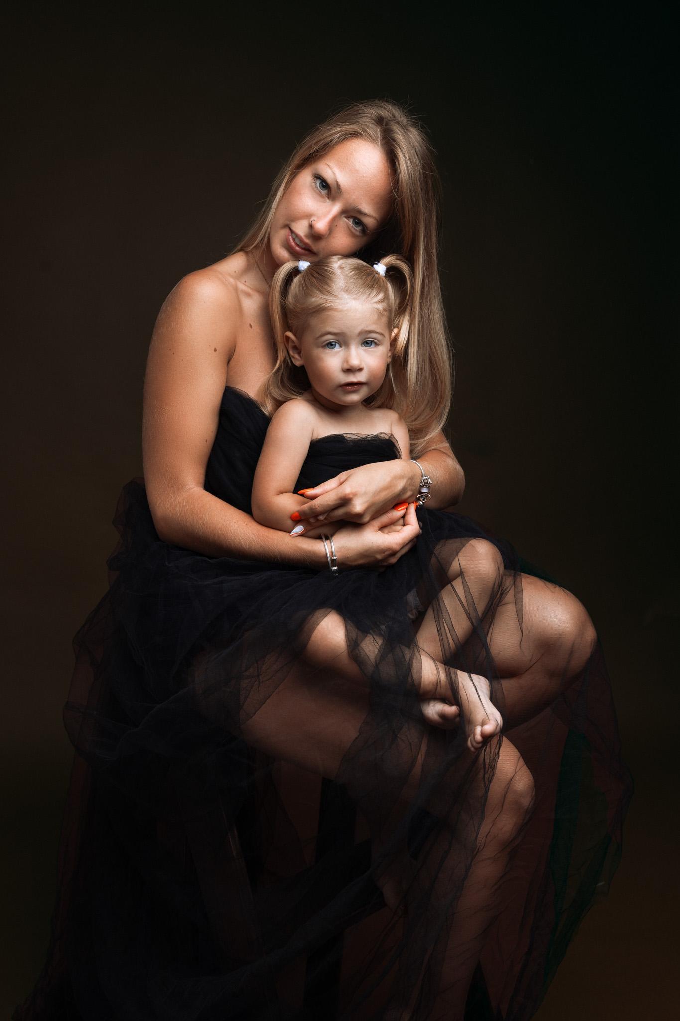 photo mere fille tableau fine art